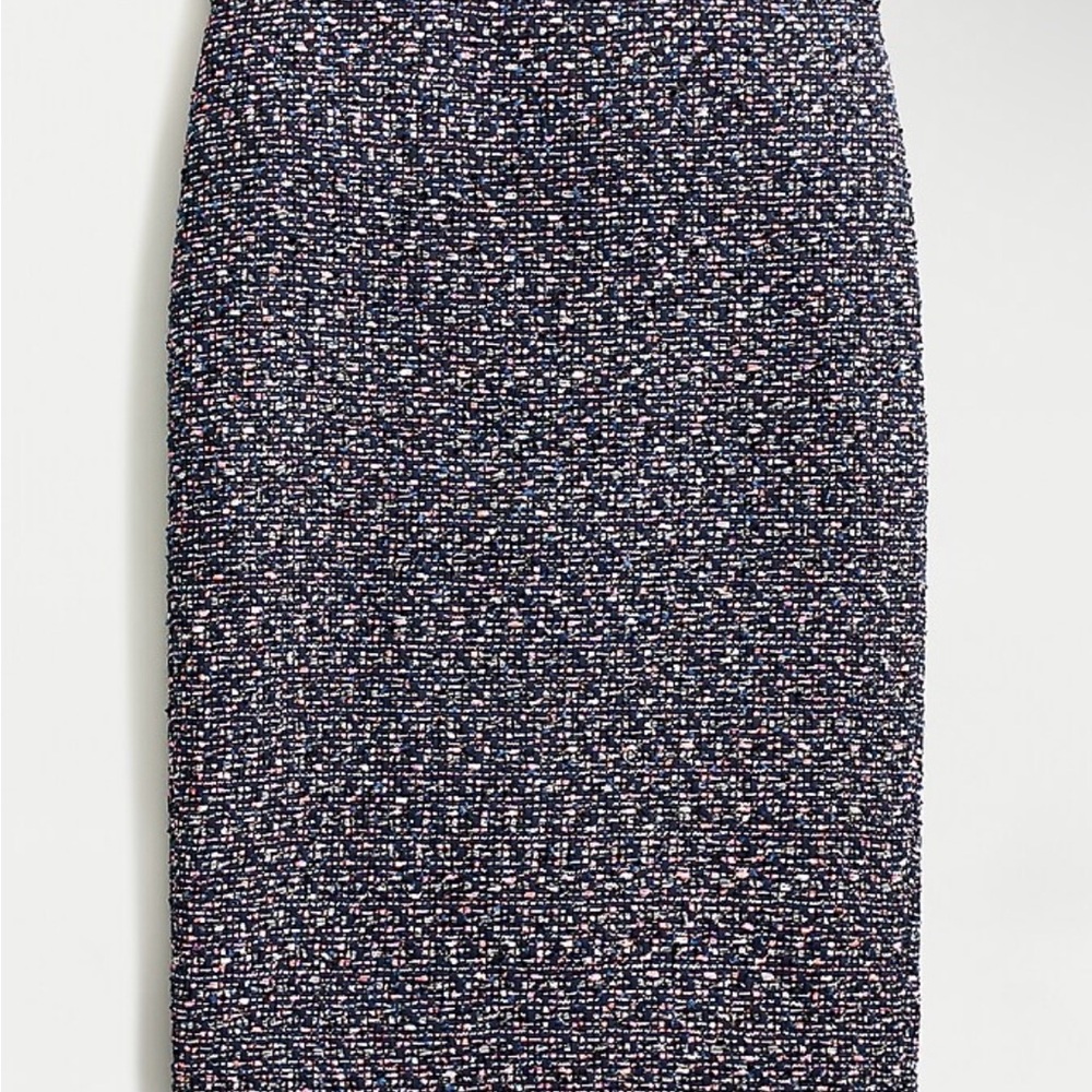 J. Crew No. 2 Pencil Skirt In Pink Confetti Tweed Back Zip Size 6 - Picture 1 of 9
